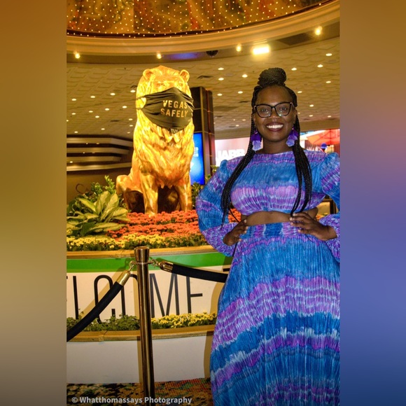 Two Piece Island Resort Style Maxi Skirt Set size 1X - Picture 3 of 3